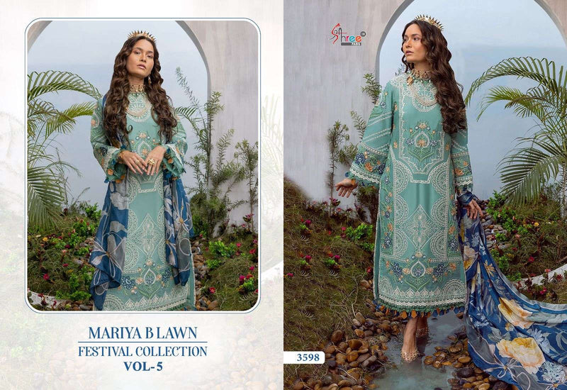 Shree Fab Mariya B Lawn Festival Collection Vol 5 Lawn Cotton With Heavy Embrodery Designer Suit