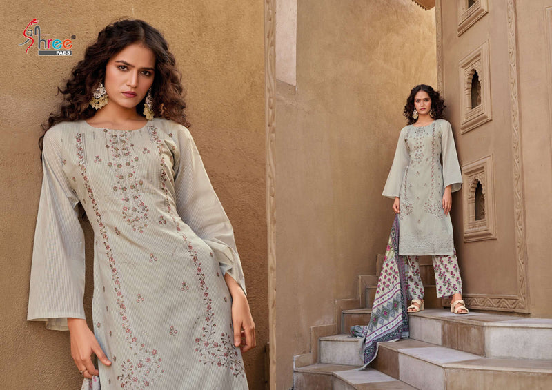 Shree Fabs Bin Saeed Exclusive Vol 1 Pure Cotton Embroidered Pakistani Suit