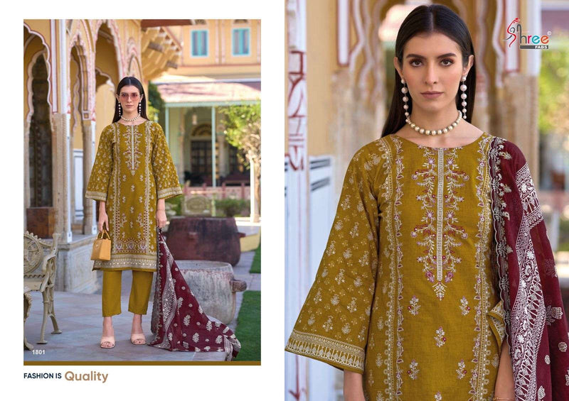 Shree Fabs Bin Saeed Lawn Collection Vol 18 Cotton Embroidered Pakistani Suit