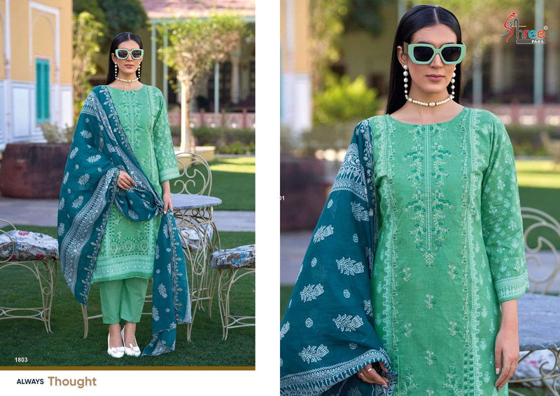 Shree Fabs Bin Saeed Lawn Collection Vol 18 Cotton Embroidered Pakistani Suit