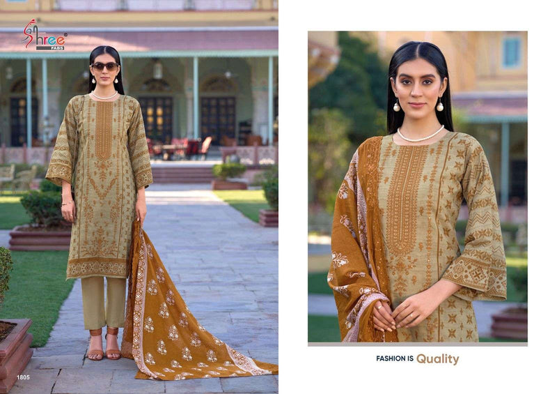 Shree Fabs Bin Saeed Lawn Collection Vol 18 Cotton Embroidered Pakistani Suit