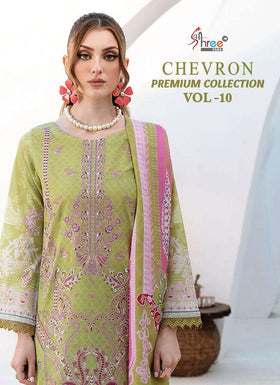 Shree Fabs Chevron Premium Collection Vol 10 Embroidered Cotton Salwar Suit