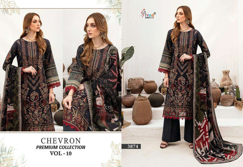 Shree Fabs Chevron Premium Collection Vol 10 Embroidered Cotton Salwar Suit