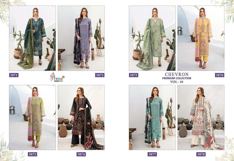 Shree Fabs Chevron Premium Collection Vol 10 Embroidered Cotton Salwar Suit
