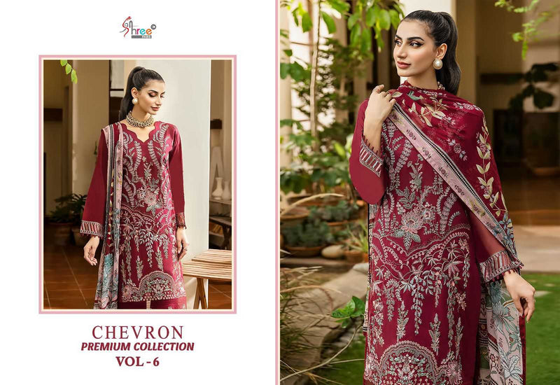 Shree Fabs Chevron Premium Collection Vol 6 Pure Rayon With Self Embroidered Work Salwar Suit