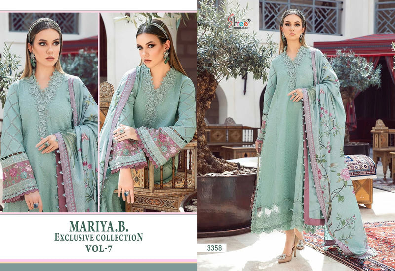 Shree Fabs Mariab Exclusive Collection Vol 7 Pure Rayon Cotton Self Embroidered Salwar Suit