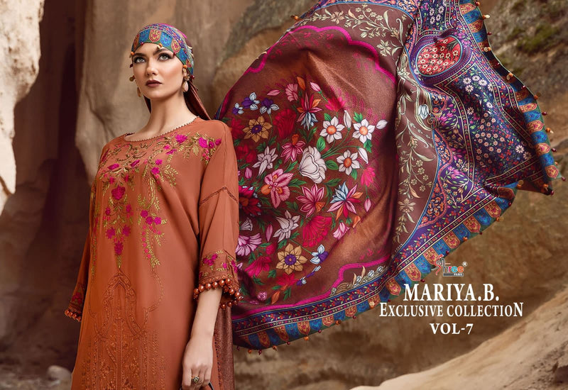 Shree Fabs Mariab Exclusive Collection Vol 7 Pure Rayon Cotton Self Embroidered Salwar Suit