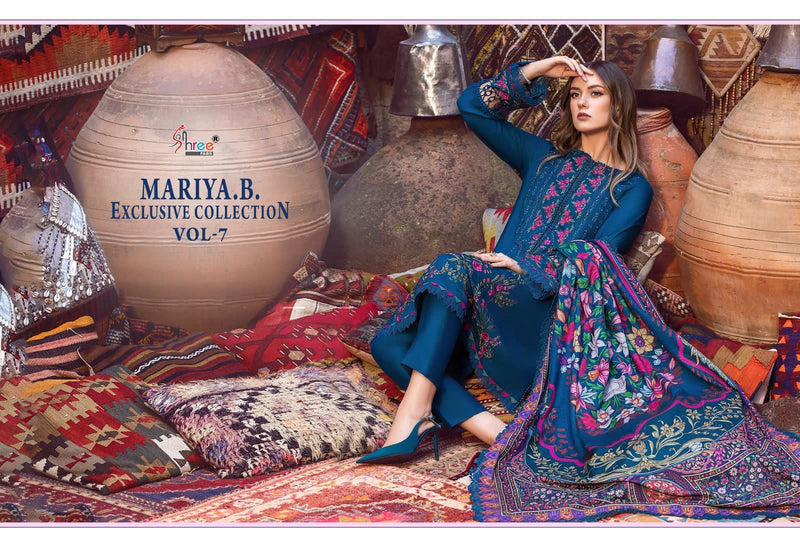 Shree Fabs Mariab Exclusive Collection Vol 7 Pure Rayon Cotton Self Embroidered Salwar Suit