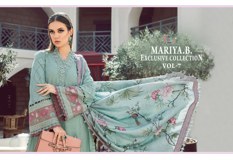 Shree Fabs Mariab Exclusive Collection Vol 7 Pure Rayon Cotton Self Embroidered Salwar Suit