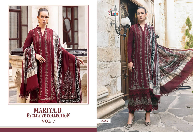 Shree Fabs Mariab Exclusive Collection Vol 7 Pure Rayon Cotton Self Embroidered Salwar Suit