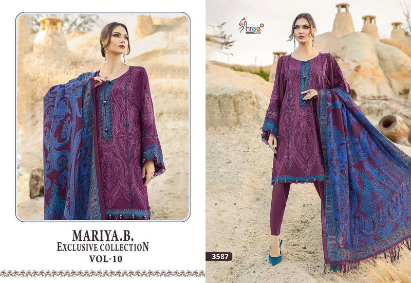Shree Fabs Mariya B Exclusive Collection Vol 10 Pure Rayon Self Embroidered Salwar Suit