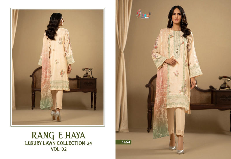 Shree Fabs Rang E Haya Luxury Lawn Collection 24 Vol 2 Pure Cotton Exclusive Embroidered Pakistani Salwar Suit