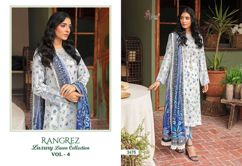 Shree Fabs Rangrez Luxury Lawn Collection Vol 4 Pure Cotton Embroidered Work Salwar Suit