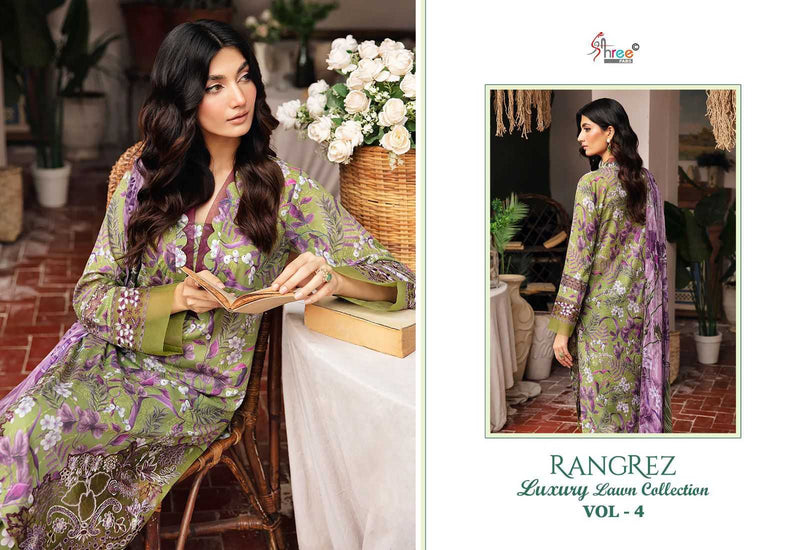 Shree Fabs Rangrez Luxury Lawn Collection Vol 4 Pure Cotton Embroidered Work Salwar Suit