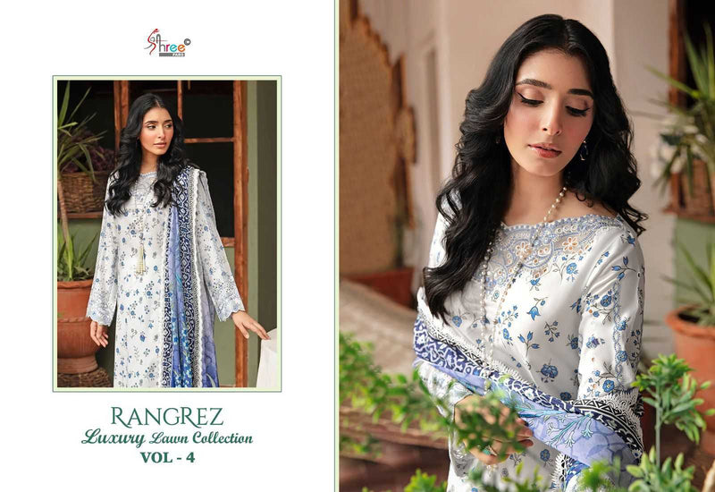 Shree Fabs Rangrez Luxury Lawn Collection Vol 4 Pure Cotton Embroidered Work Salwar Suit
