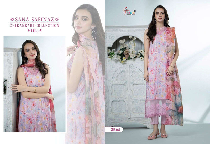 Shree Fabs Sana Safinaz Chikankari Collection Vol 5 Cotton Print With Self Embroidery Designer Salwar Suit