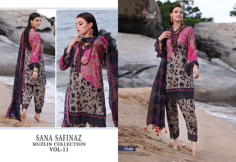 Shree Fabs Sana Safinaz Muzlin Collection Vol 11 Pure Cotton Embroidered Salwar Suit