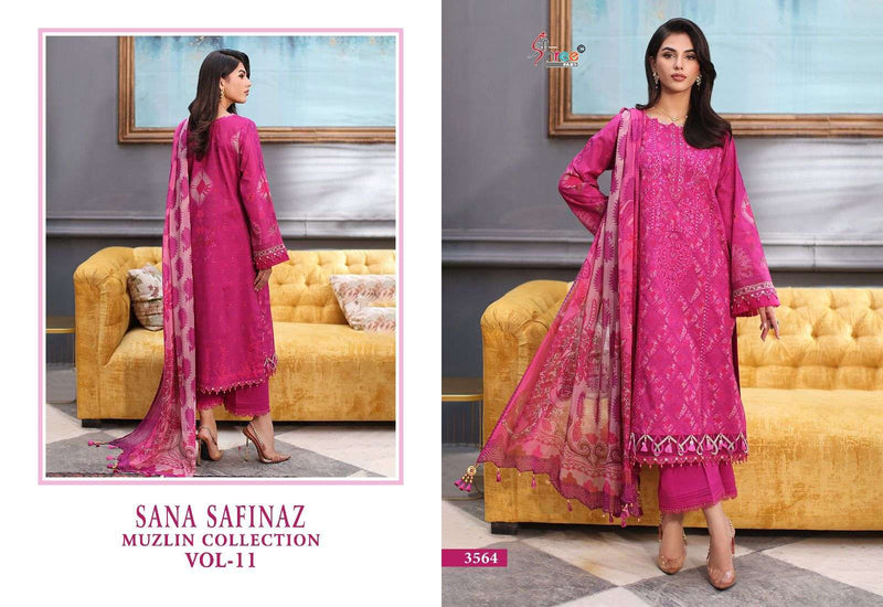 Shree Fabs Sana Safinaz Muzlin Collection Vol 11 Pure Cotton Embroidered Salwar Suit