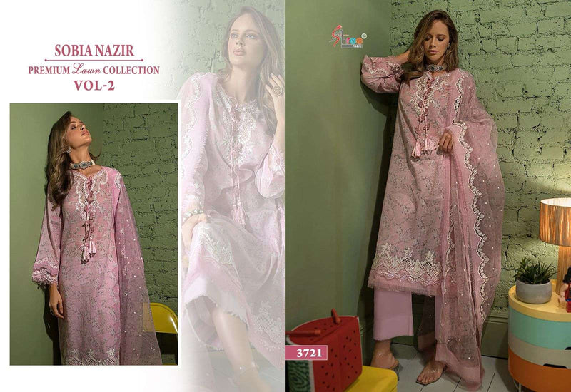 Shree Fabs Sobia Nazir Premium Lawn Collection Vol 2 Embroidery Work Salwar Suit