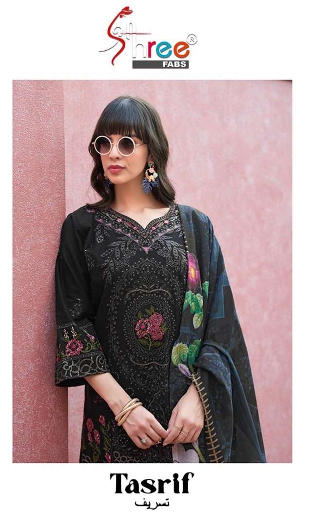 Shree Fabs Tasrif Luxe Heavy Cotton Self Embroidered Salwar Kameez