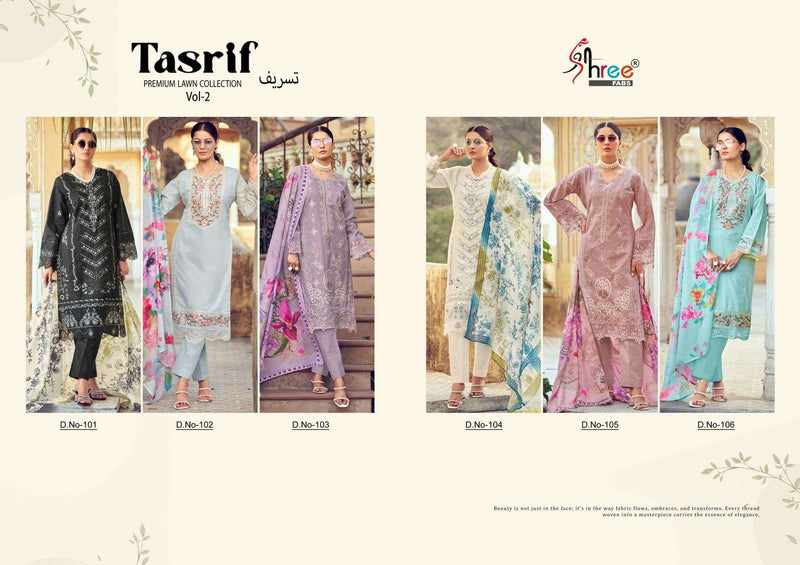 Shree Fabs Tasrif Vol 2 Pure Cotton Embroidered Salwar Kameez