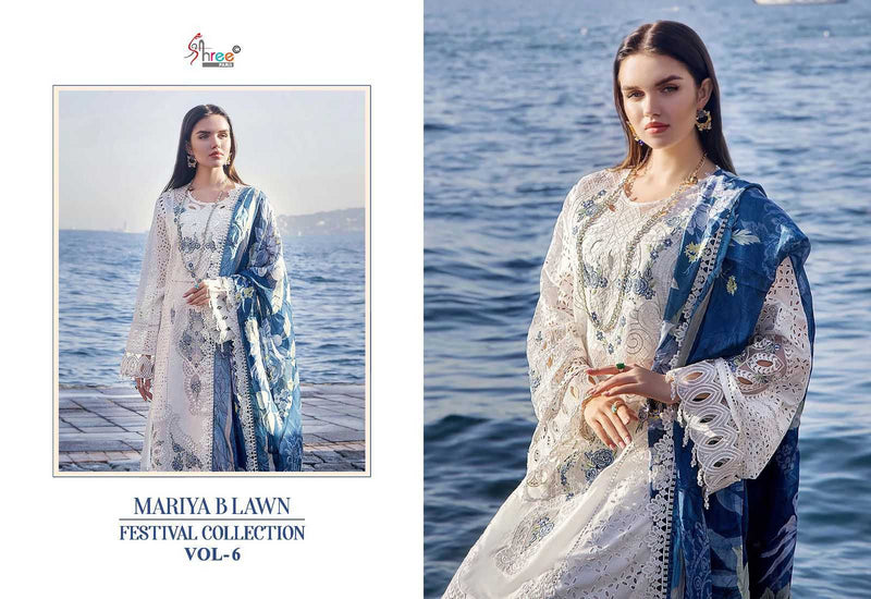 Shree Fashion Mariya B Lawn With Lawn Cotton Heavy Self Embroidery Salwar Suit