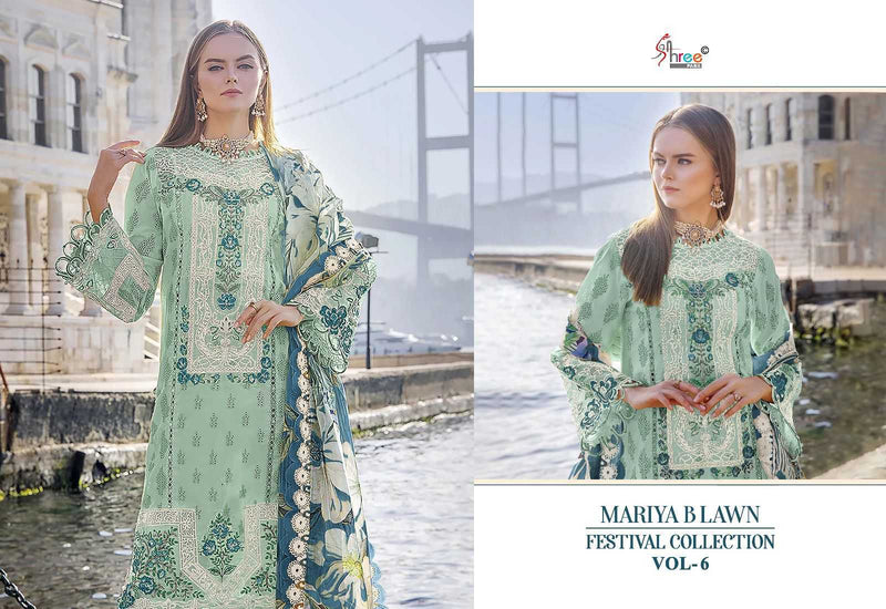 Shree Fashion Mariya B Lawn With Lawn Cotton Heavy Self Embroidery Salwar Suit