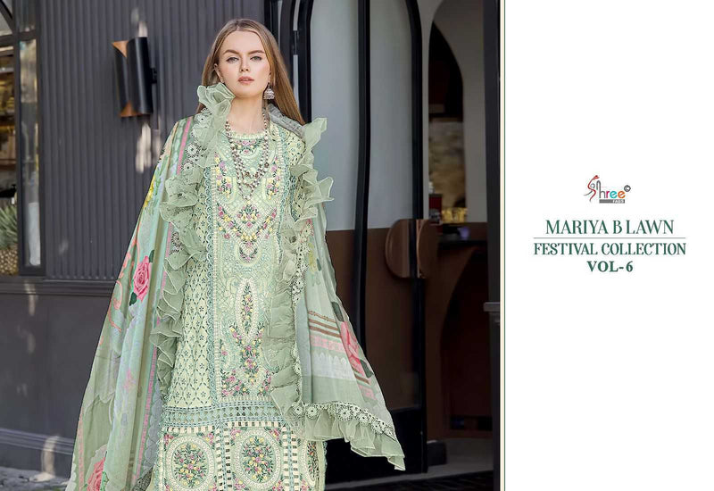 Shree Fashion Mariya B Lawn With Lawn Cotton Heavy Self Embroidery Salwar Suit