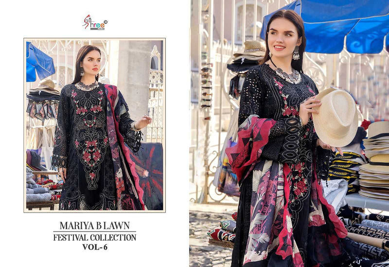 Shree Fashion Mariya B Lawn With Lawn Cotton Heavy Self Embroidery Salwar Suit