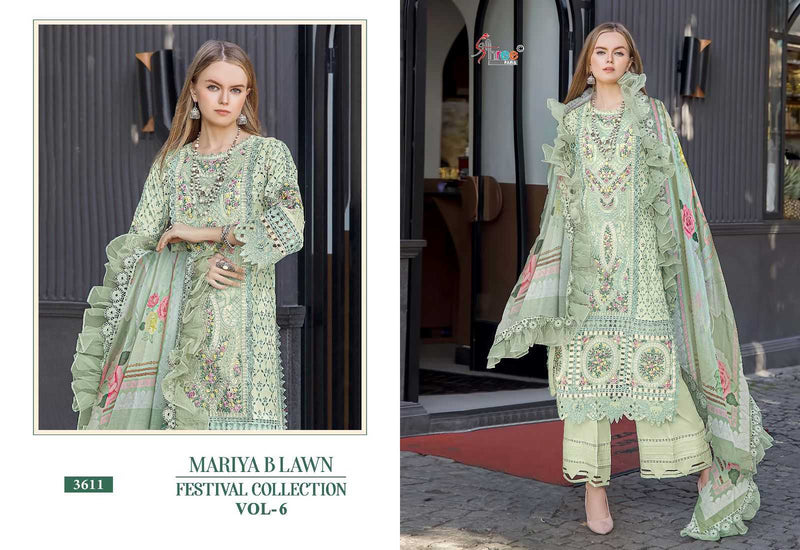 Shree Fashion Mariya B Lawn With Lawn Cotton Heavy Self Embroidery Salwar Suit