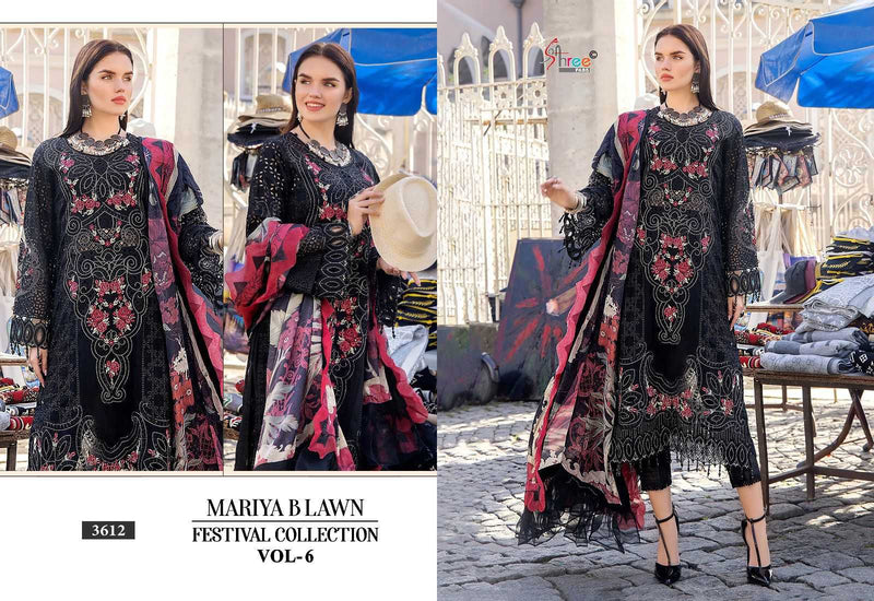 Shree Fashion Mariya B Lawn With Lawn Cotton Heavy Self Embroidery Salwar Suit