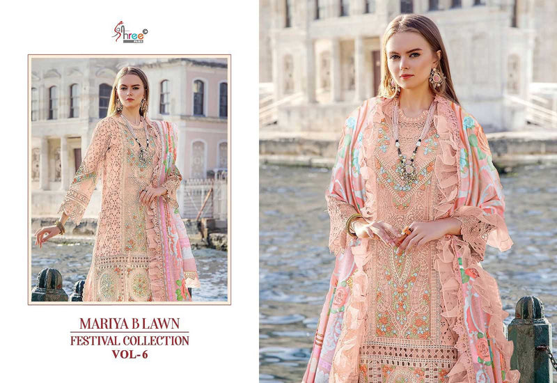 Shree Fashion Mariya B Lawn With Lawn Cotton Heavy Self Embroidery Salwar Suit