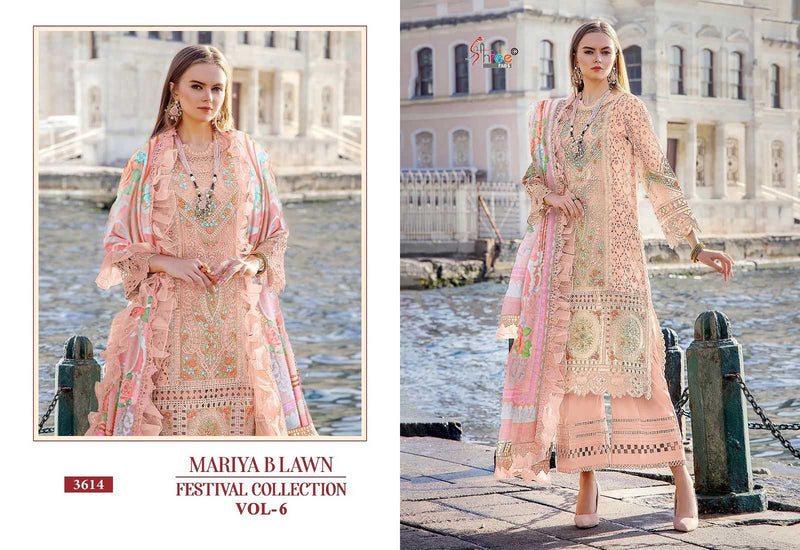 Shree Fashion Mariya B Lawn With Lawn Cotton Heavy Self Embroidery Salwar Suit