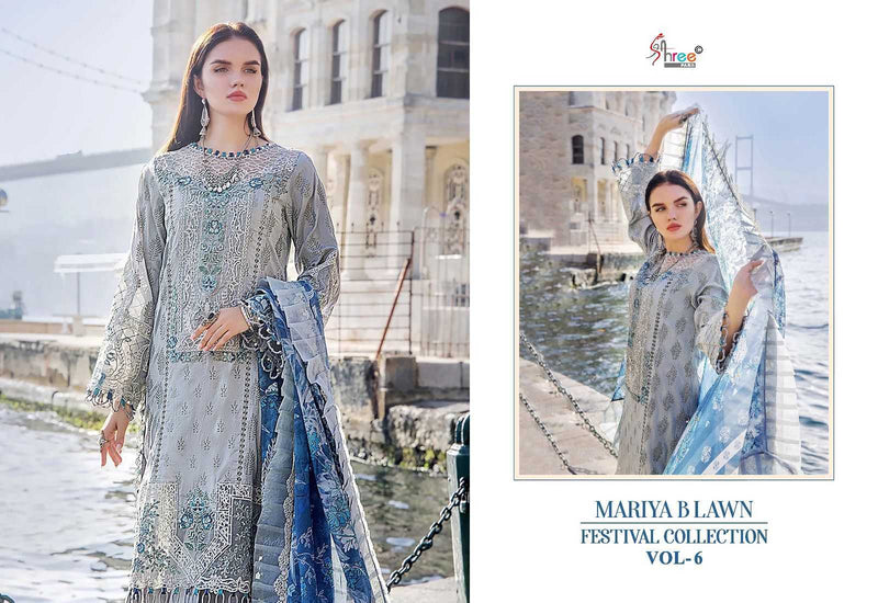 Shree Fashion Mariya B Lawn With Lawn Cotton Heavy Self Embroidery Salwar Suit