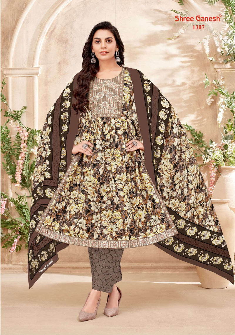 Shree Ganesh Zaara Vol 3 Cotton Naira Cut With Sequence Embroidery Fancy Designer Combo Set Of Kurti