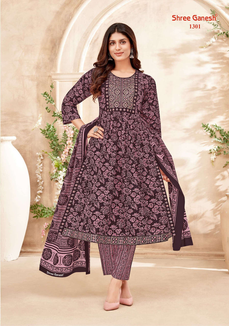Shree Ganesh Zaara Vol 3 Cotton Naira Cut With Sequence Embroidery Fancy Designer Combo Set Of Kurti