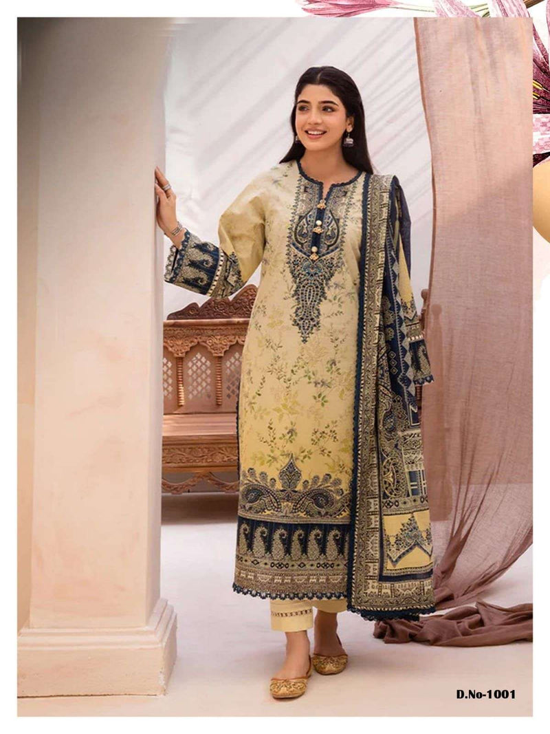 Shree Om Fab Rang Rasiya Elan Lawn Collection Cotton Casual Wear Salwar Suit