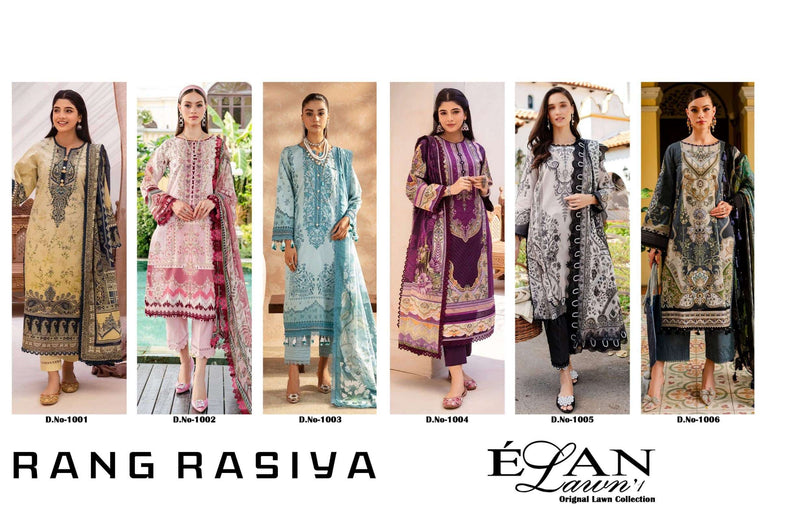 Shree Om Fab Rang Rasiya Elan Lawn Collection Cotton Casual Wear Salwar Suit