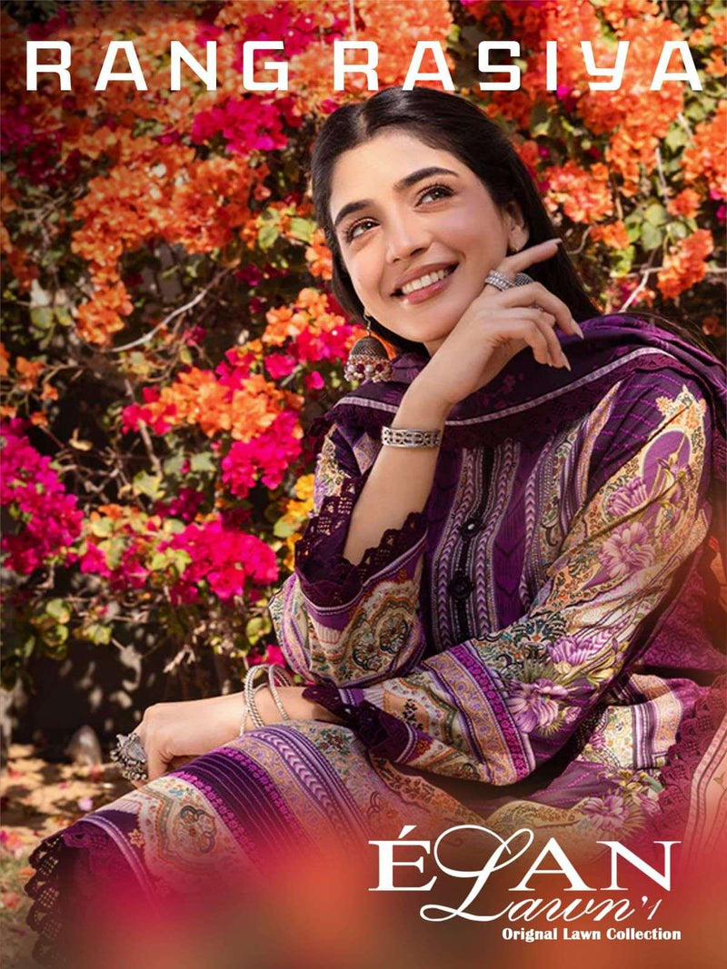 Shree Om Fab Rang Rasiya Elan Lawn Collection Cotton Casual Wear Salwar Suit