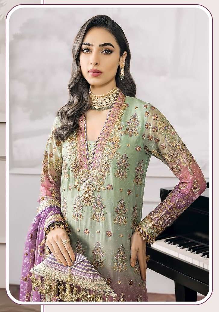 Shree Fab K 5077 Fox Georgette Digital Print With Embroidery Work Salwar Suit