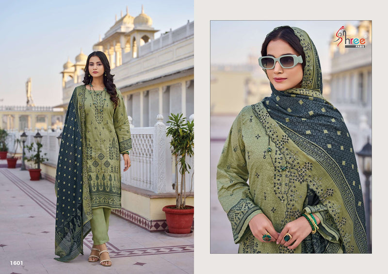 Shree Fabs Bin Saeed Lawn Vol 16 Pure Cotton Self Embroidered Pakistani Salwar Suit