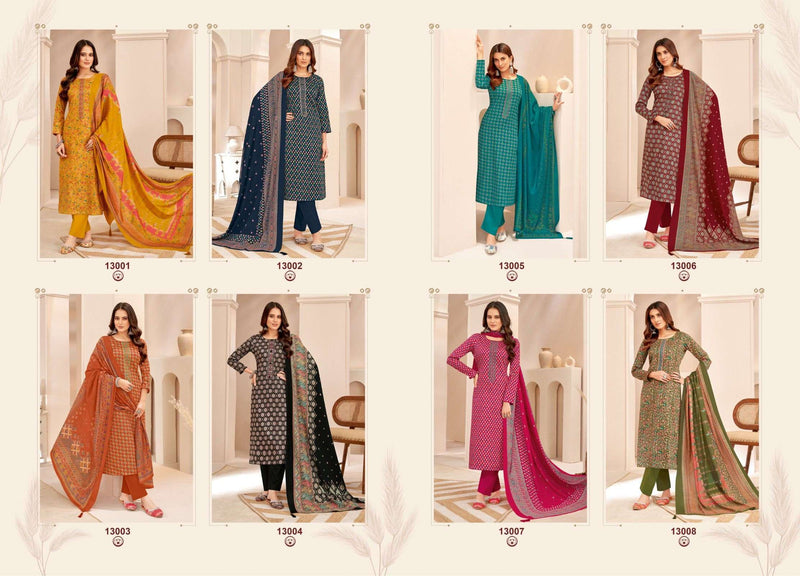 Suryajyoti Kalki Vol 13 Jam Satin Print Embroidery Work Salwar Suit