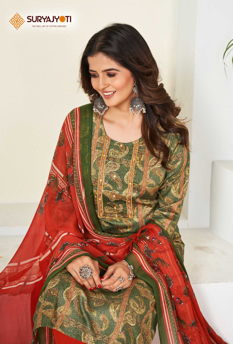 Suryajyoti Karishma Vol 4 Cotton Print With Neck Work Exclusive Wear Designer Set Of Kurti