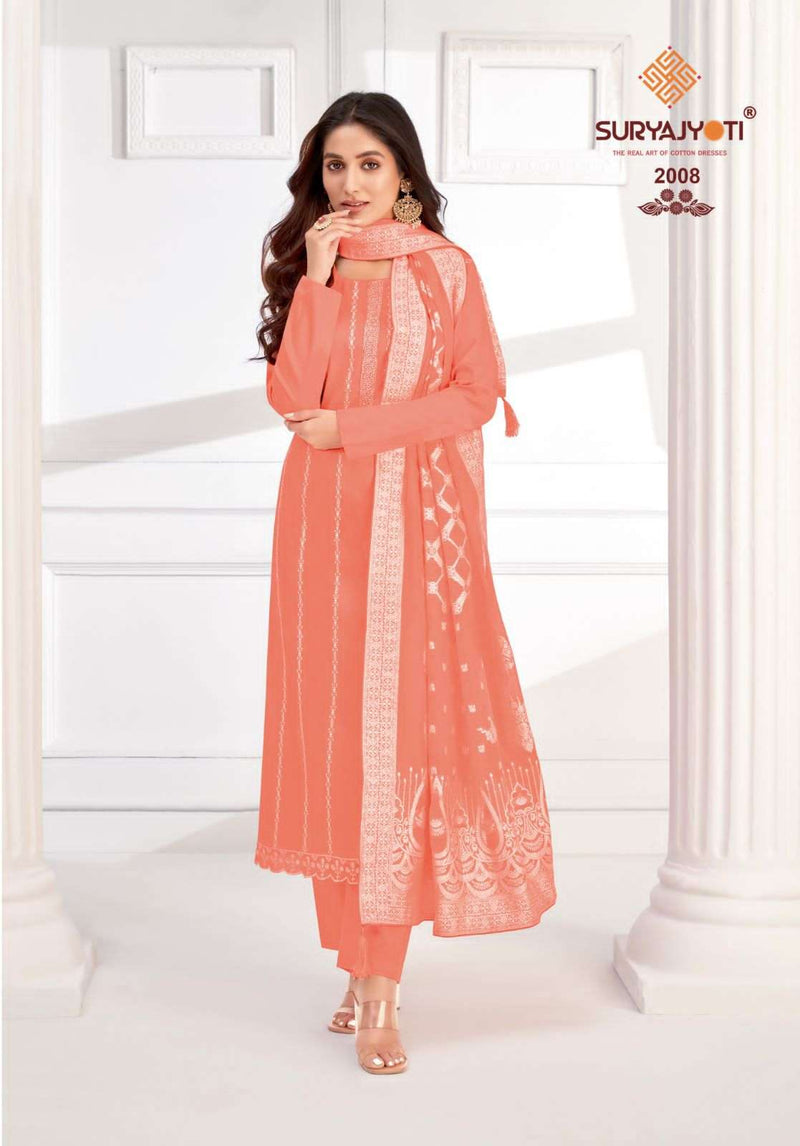 Suryajyoti Khanak Advance Vol 2 Jam Satin  With Neck &amp; Border Embroidery & Swarovski Diamond Work Salwar Suit