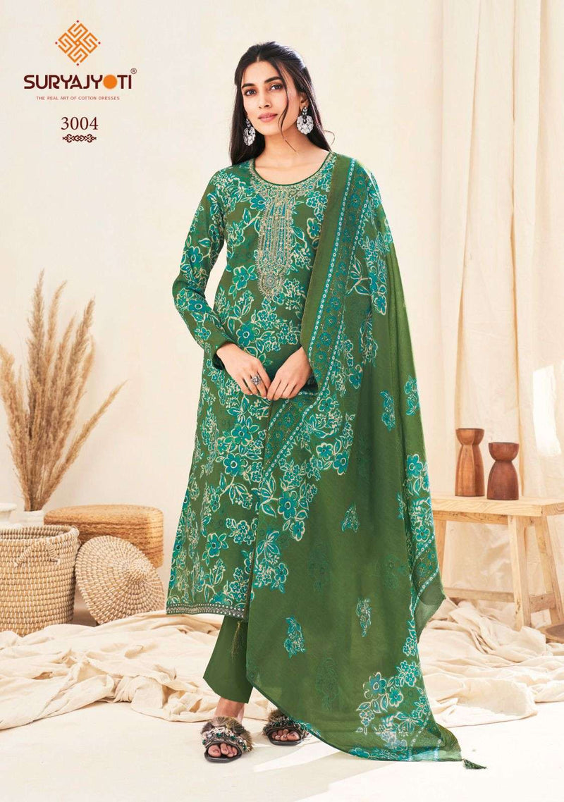 Suryajyoti Kora Vol 2 Pure Modal Print Embroidery Work Salwar Suit