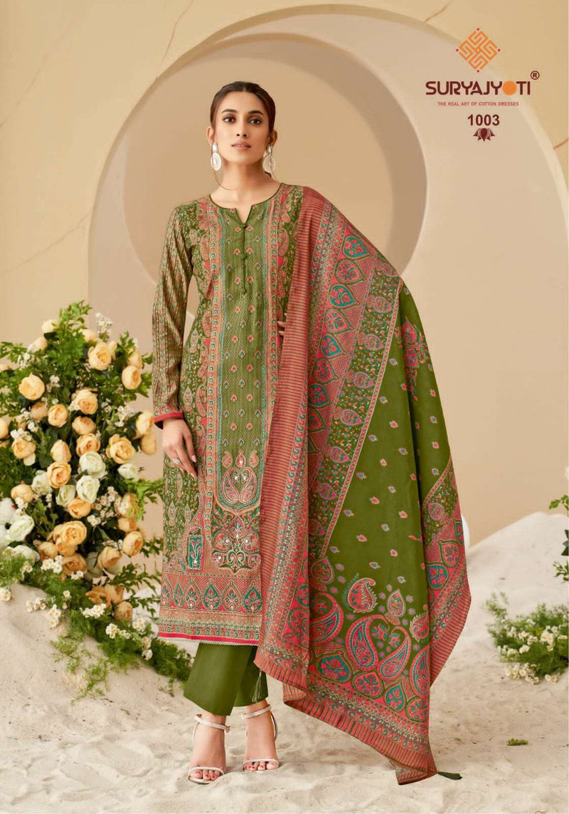 Suryajyoti Payal Vol 1 Modal Discharge Print With Foil Heavy Hand Work Full Top And Swarovski Salwar Kameez