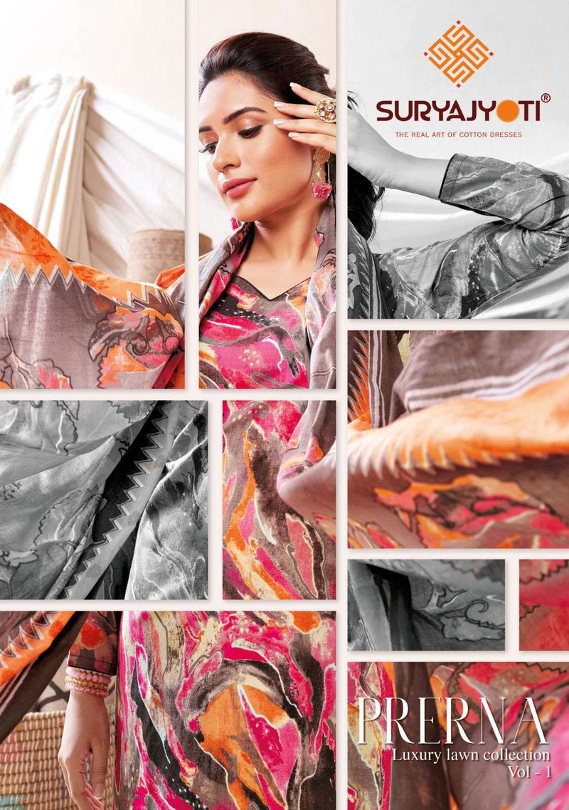 Suryajyoti Prerna Vol 1 Lawn Cotton Party Wear Designer Digital Printed Salwar Kameez