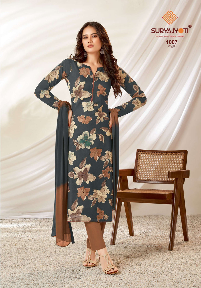 Suryajyoti Siya Vol 1 Pure Cambric Cotton Casual Wear Salwar Suit