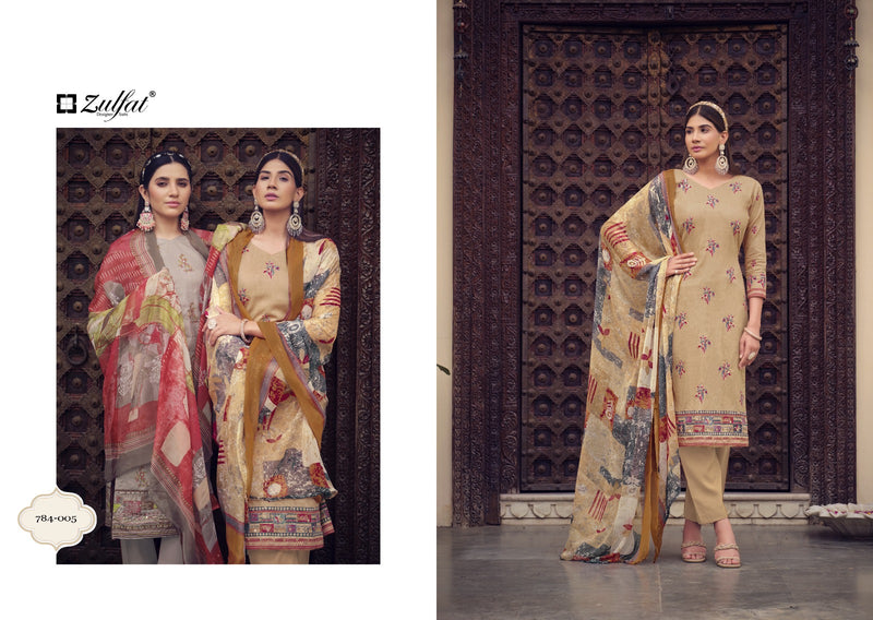 Zulfat Designer Tanmana Vol 3 Cotton Designer Prints With Hand Work Salwar Suits
