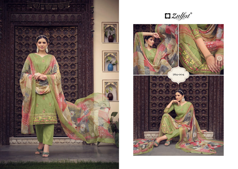 Zulfat Designer Tanmana Vol 3 Cotton Designer Prints With Hand Work Salwar Suits